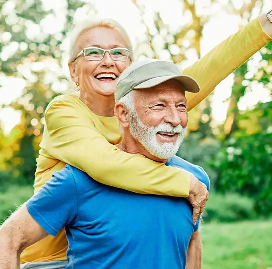 retired couple outdoors retirement strategy
